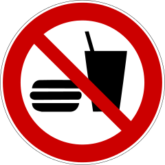 NPO no eating sign