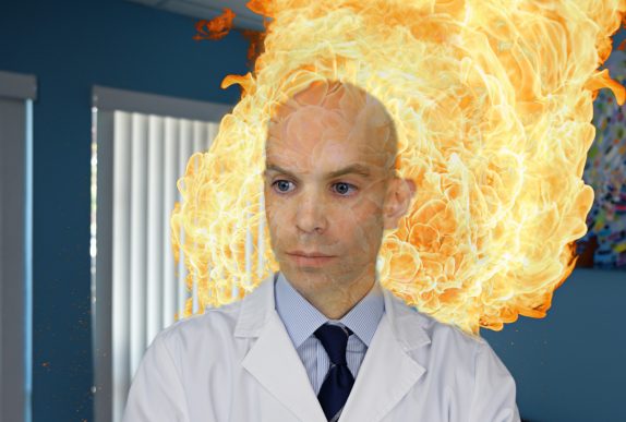 doctor on fire