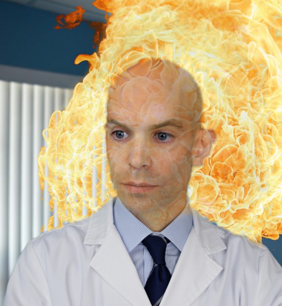 doctor on fire